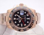 2018 Rolex GMT Master 2 Copy Wristwatch - Black Ceramic Bezel Rose Gold